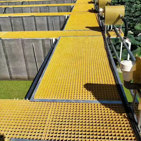 FRP grating manufacturing facility with modern production lines